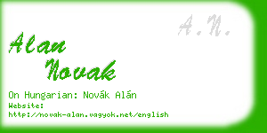 alan novak business card